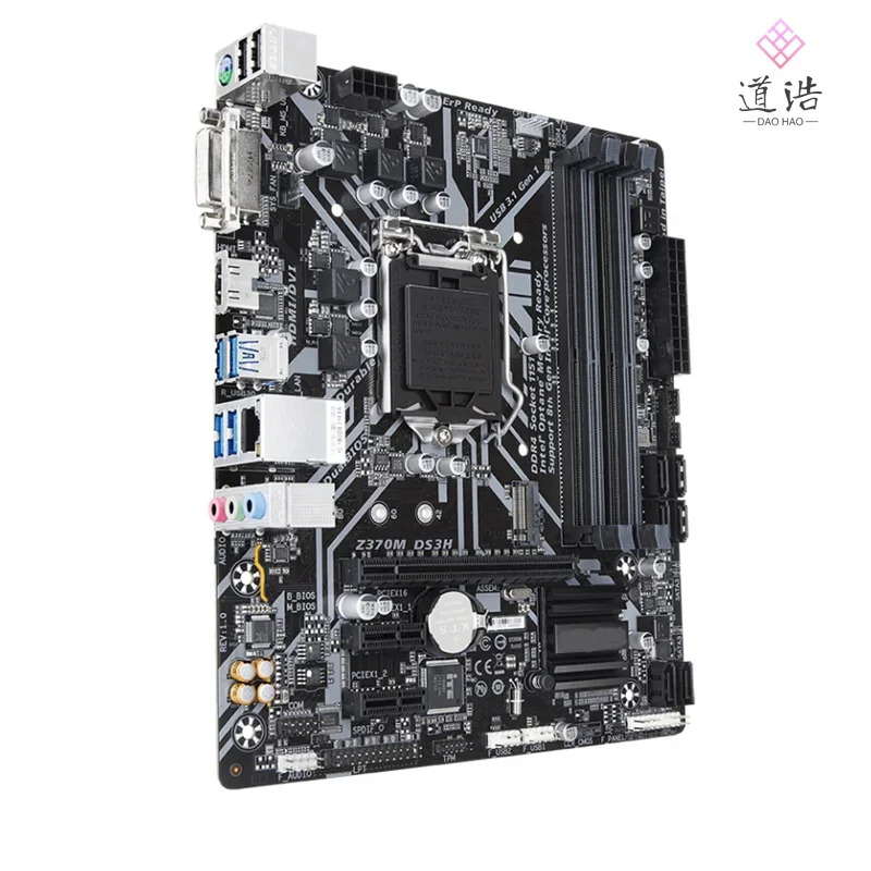 Z370M DS3H 마더보드64GB LGA 1151 DDR4 마이크로 Z370 메인보드 완전 작동 리퍼