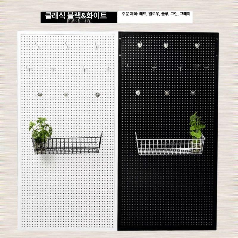 페그보드 타공판 후크 수납 정리대 벽걸이 진열대 접착식 철판 홈데코 자석 다용도 - 상세 이미지 3