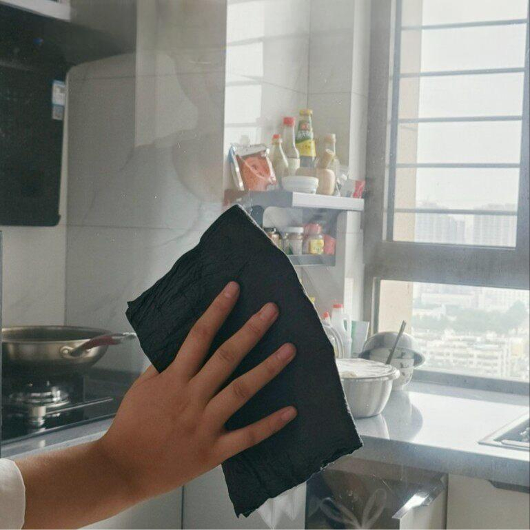 극세사 마이크로화이버 걸레 재사용 가능한 창문 거울 청소 클로스 물걸레 먼지제거 초흡수 무스크래치 다목적 청소포 - 상세 이미지 4