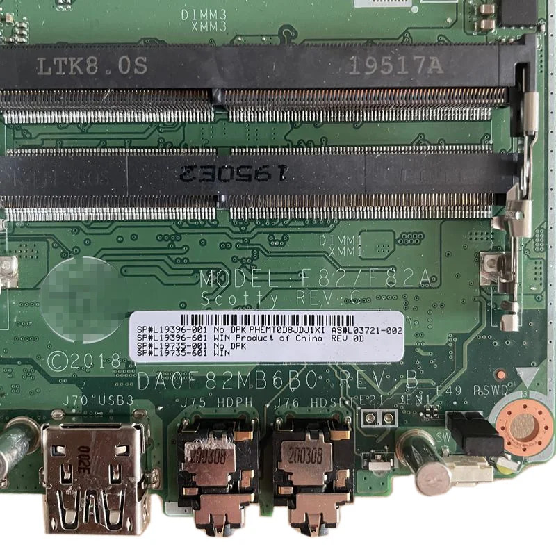hp호환 EliteDesk 705 G4 L19396-001 L19735-001 L03721-002 DA0F82MB6B0 F82/F82A데스크탑 마더보드 리퍼 후