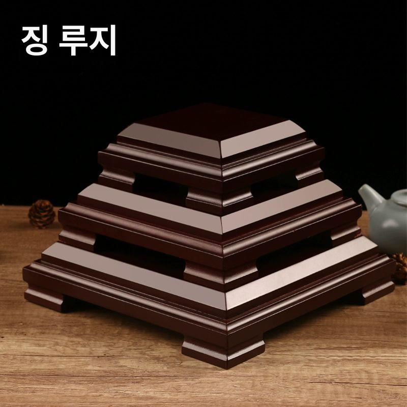 수석 받침대 도자기 홈데코 인테리어 장식품 책상 선반 나무 트레이 컵받침 수예 공예 전시 액세서리 - 상세 이미지 3
