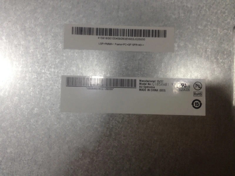 18.5 인치 LCD 화면 G185XW01 V1 V.1 디스플레이