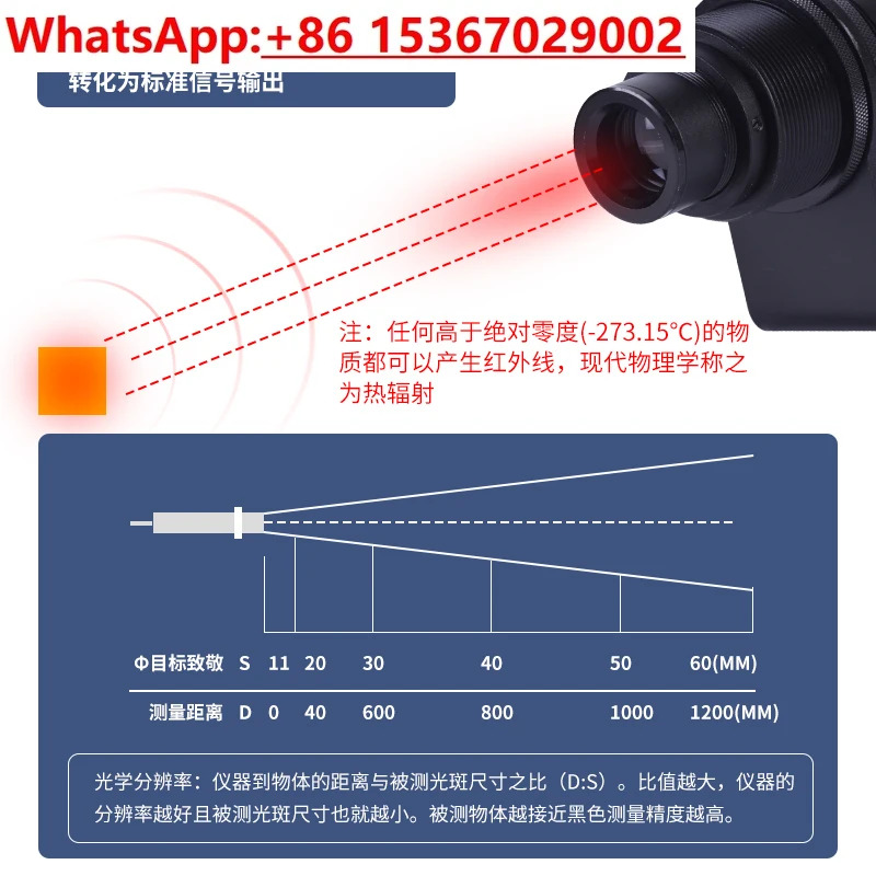 동축 조준 적외선 온도계/센서 높음/금속/측정 단파 프로브 가열 온도 측정