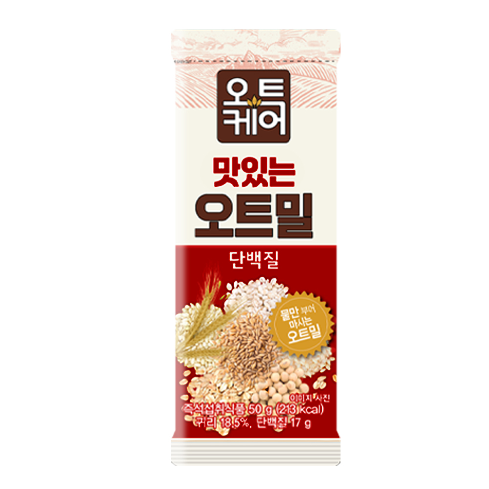 오트케어 맛있는 오트밀 단백질 50g 20개 쉐이크 식사대용 귀리 아침선식 고단백 이미지 3