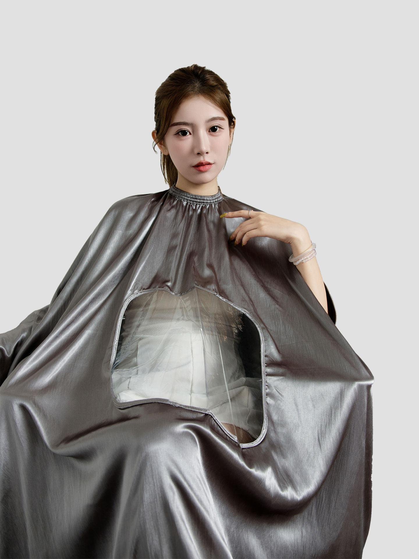 프리미엄 새틴 헤어커트 숄 이발보 살롱용 바버샵 미용가운 어깨보호 전문점 시술복 - 상세 이미지 5