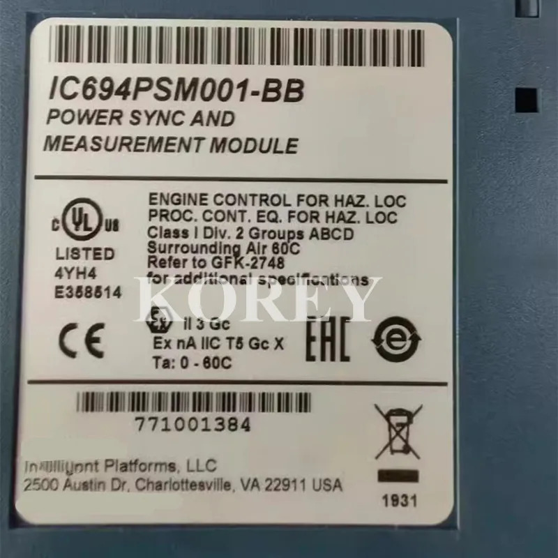 PLC 모듈 IC694PSM001-BB 원본 하시기 바랍니다