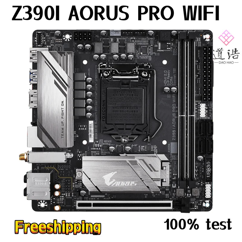 Z390I AORUS PRO 와이파이 마더보드 HDMI M.2 SATA3.0 LGA 1151 DDR4 Mini-ITX Z390 메인보드 리퍼 완료 64GB