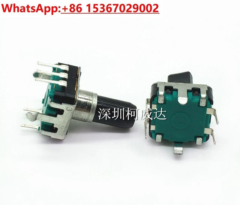 20PCS 인코더 EC12E 2414403  24 펄스 스위치 스테핑 없음 핸들 길이 15mm
