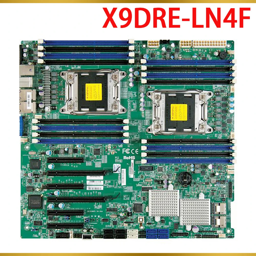 Supermicro 서버 마더보드 E5-2600 군 ECC LGA2011 DDR3 8x SATA2 2x SATA3 포트 X9DRE-LN4F