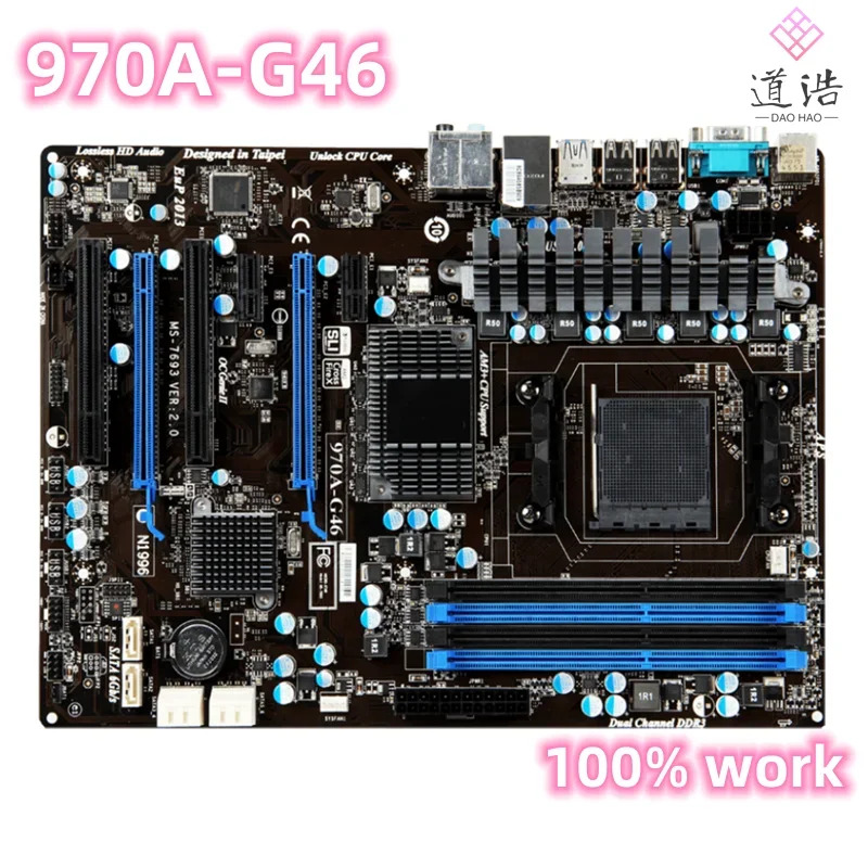 970A-G46 마더보드32GB SATA III USB3.0 소켓 AM3 DDR3 970 메인보드 완전 작동 리퍼