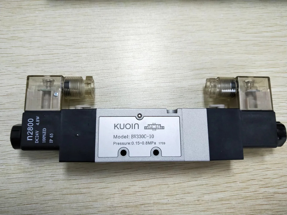 KUOIN 솔레노이드 밸브 모델 BV330C-10 n2800 DC24V 4.8W 압력 0.15-0.8MPA 1709