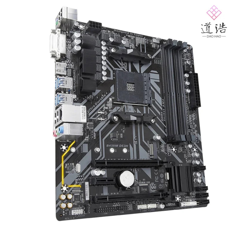 B450M DS3H 마더보드64GB HDMI M.2 소켓 AM4 DDR4 마이크로 B450 메인보드 완전 작동 리퍼