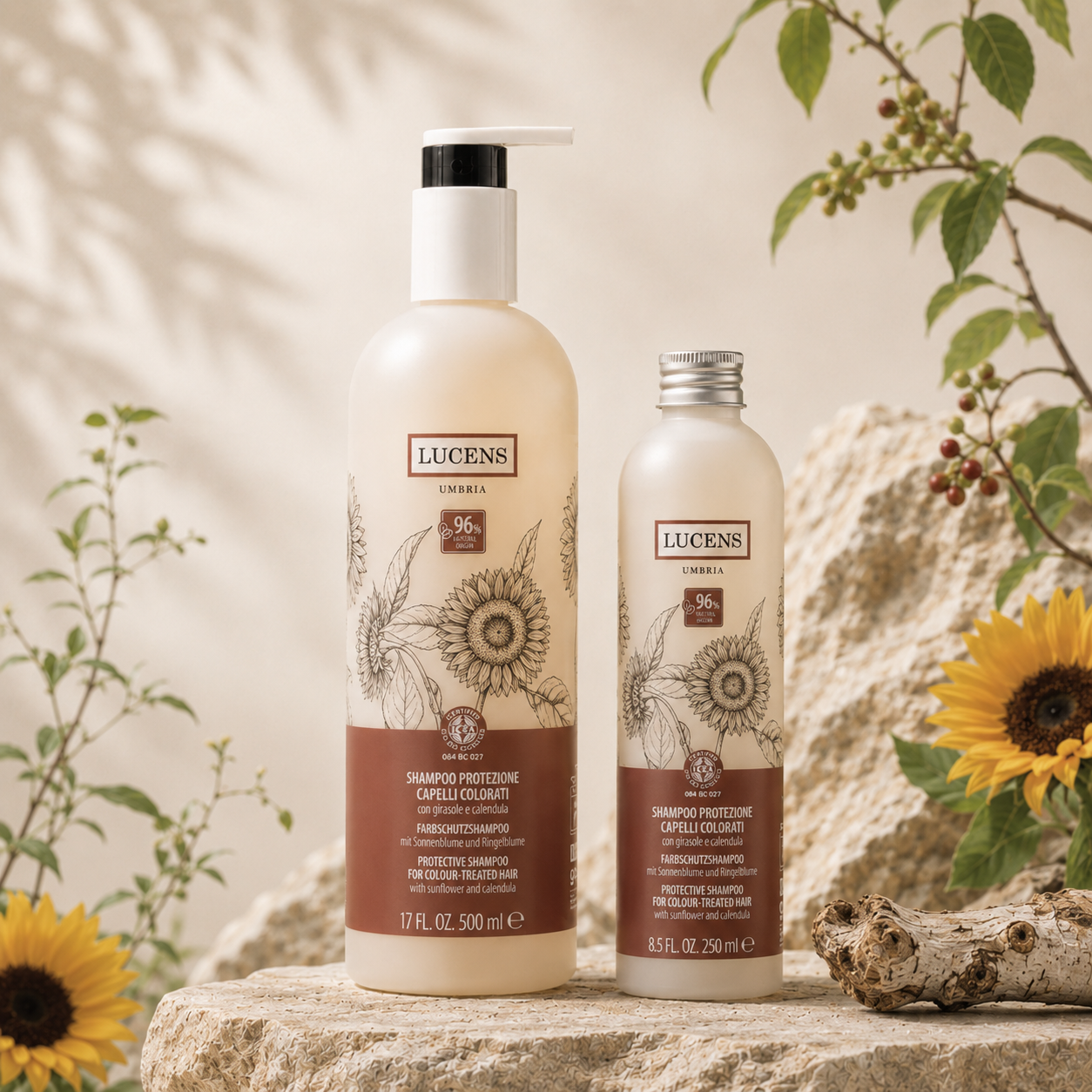 루센스 컬러 염색모발용 샴푸 500+250ml /이태리 천연 유기농 비건샴푸 - 상품 이미지