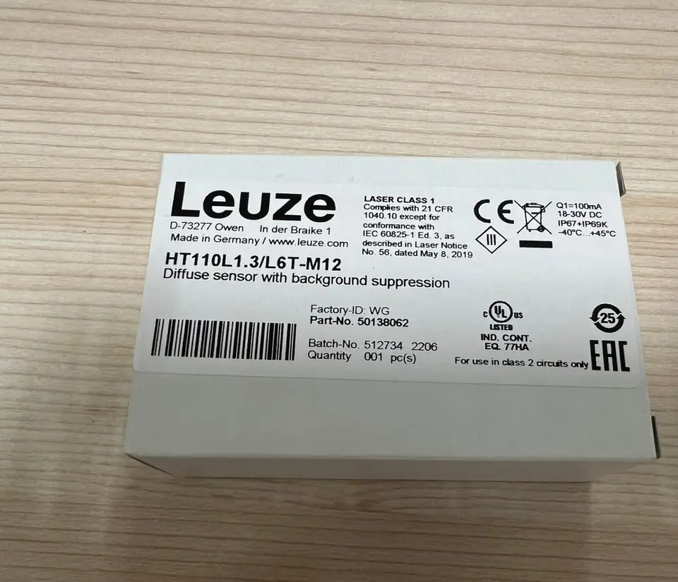 배경 억제 기능 LEUZE 확산 센서 HT110L1.3/L6T-M12 50138062