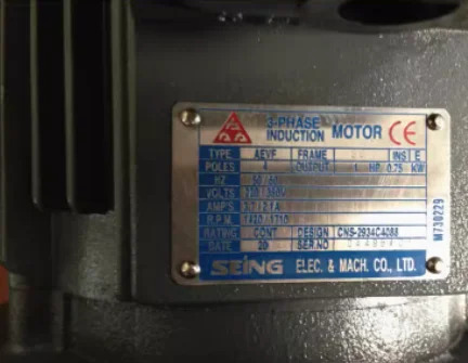 SEING 모터 AEVF 1hp호환 0.75KW AEVFIF 5hp호환 3.7KW AEEF 1/2hp호환 0.37KW AEVFTF 80 AEEC 3hp호환 2.2KW ASEC