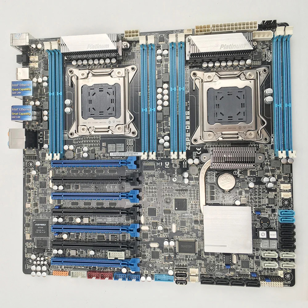 ASUS호환 워크스테이션 마더보드 LGA2011 C602 7xPCI 익스프레스 3.0 x16 USB3.0 SATA 6Gb/s Z9PE-D8 WS용