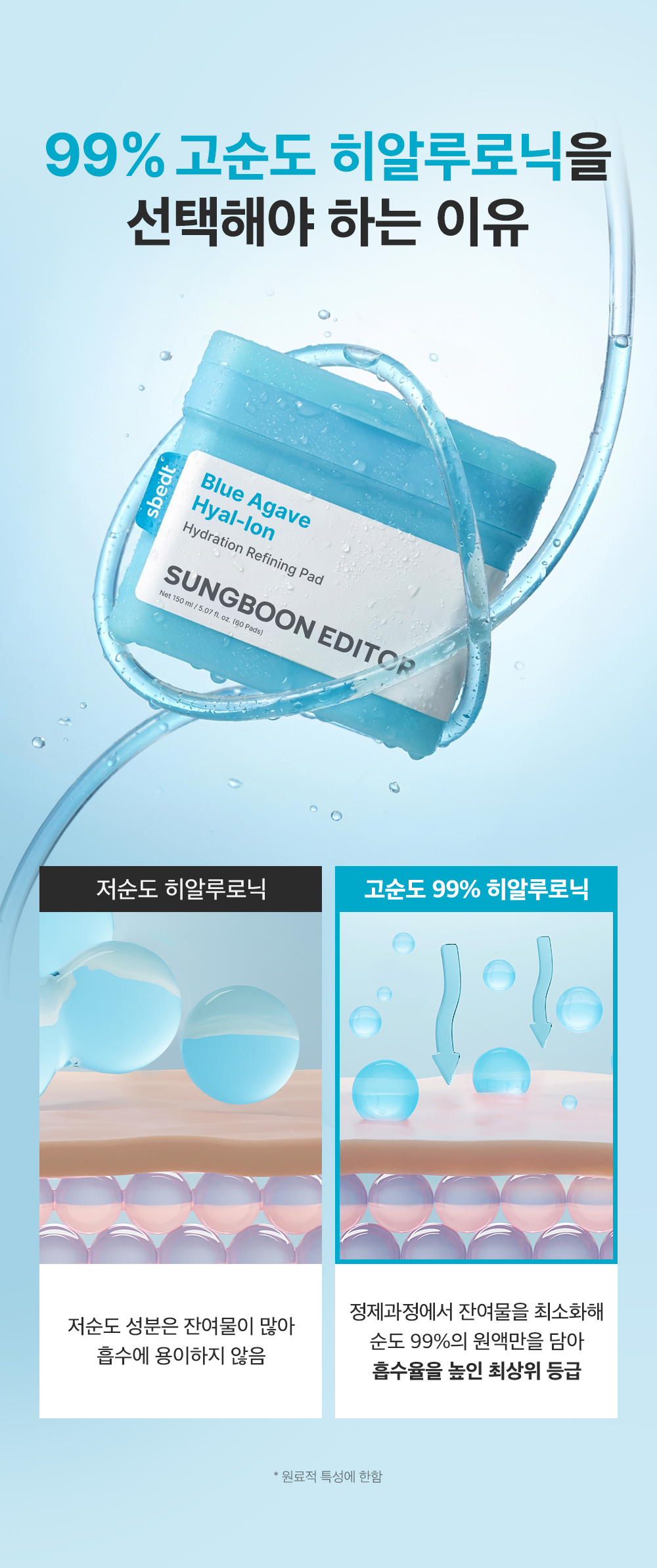 sungboon editor blue agave toner pads