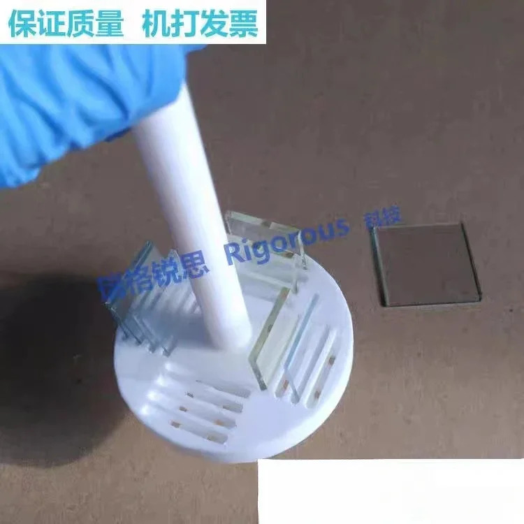 PTFE 클리닝 바스켓 ITO FTO 전도성 유리 실리콘 칩 프레임 F4 블루