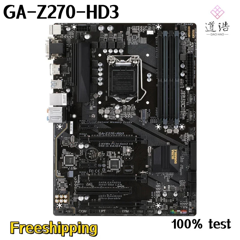 GA-Z270-HD3 마더보드64GB HDMI M.2 LGA 1151 DDR4 Z270 메인보드 완전 작동 리퍼