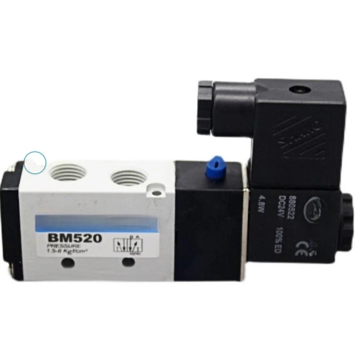공압 솔레노이드 밸브 BW BM520-02-S 03-S AC220V DC24V 전제어 수동 역전