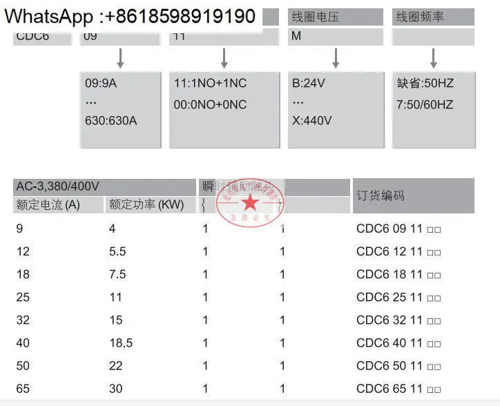 AC 접촉기 CDC6i-0911 1211 18A25A32A40A50A65A 80A 95A