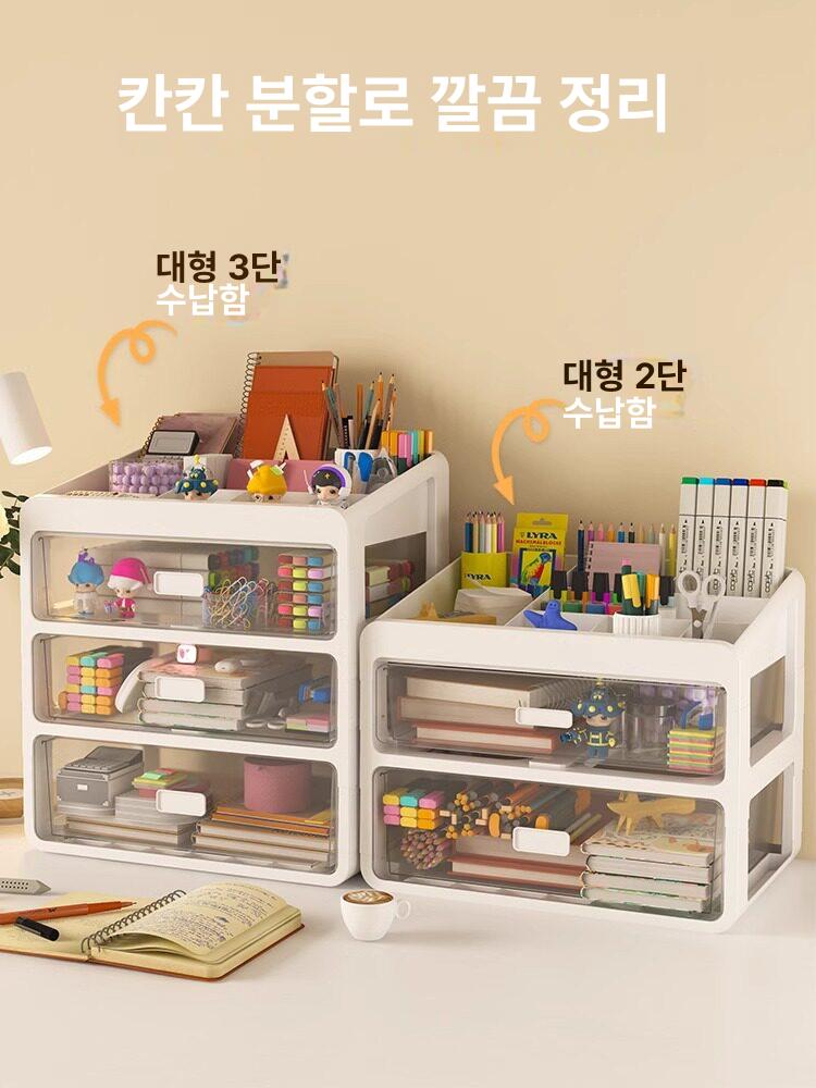 투명서랍장 플라스틱 소품함 악세사리 수납정리 미니서랍 잡화보관함 - 상세 이미지 2