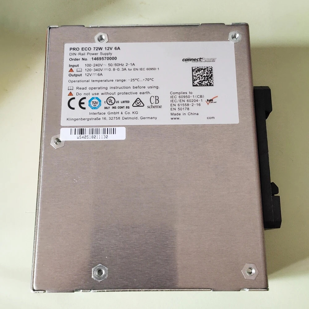 Weidmuller 고속 DIN 레일 스위칭 전원공급장치 PRO ECO 72W 12V 6A 1469570000 신