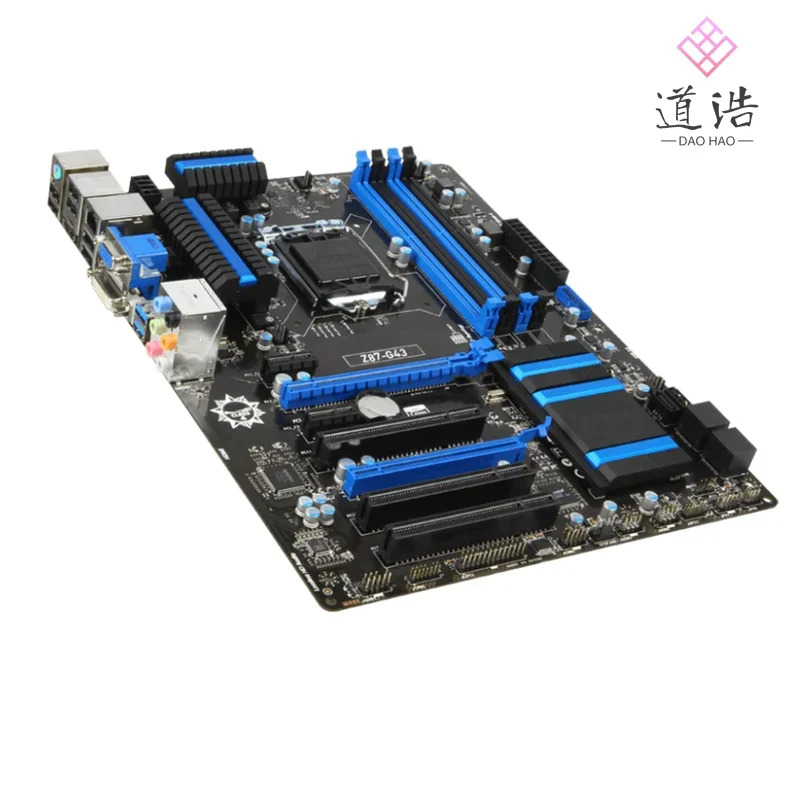 Z87-G43 마더보드32GB VGA DVI HDMI LGA 1150 DDR3 Z87 메인보드 완전 작동 리퍼