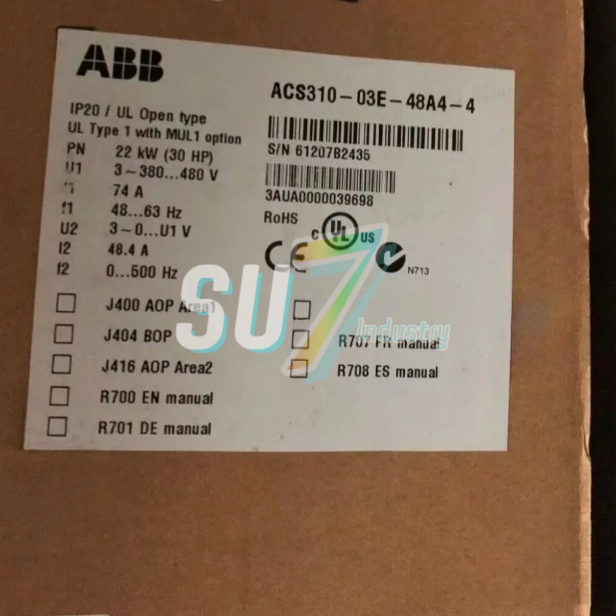 ACS310-03E-34A1-4 ACS310-03E-41A8-4 ACS310-03E-48A4-4 오리지널 주파수 변환기