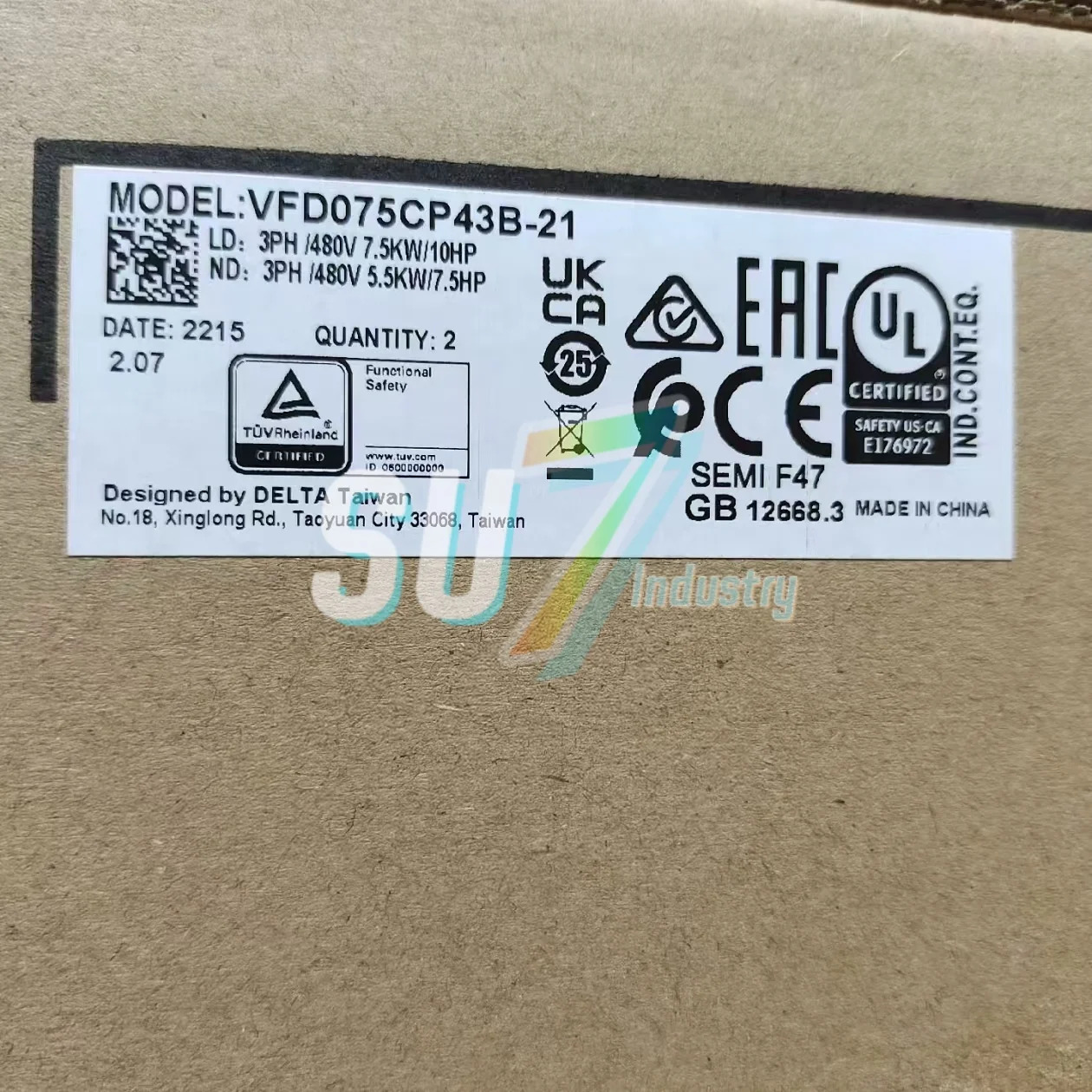 VFD075CP43B-21 주파수 변환기 원본