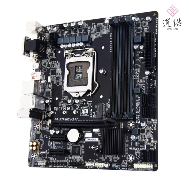 GA-B150M-DS3P 마더보드64GB LGA 1151 DDR4 마이크로 B150 메인보드 완전 작동 리퍼