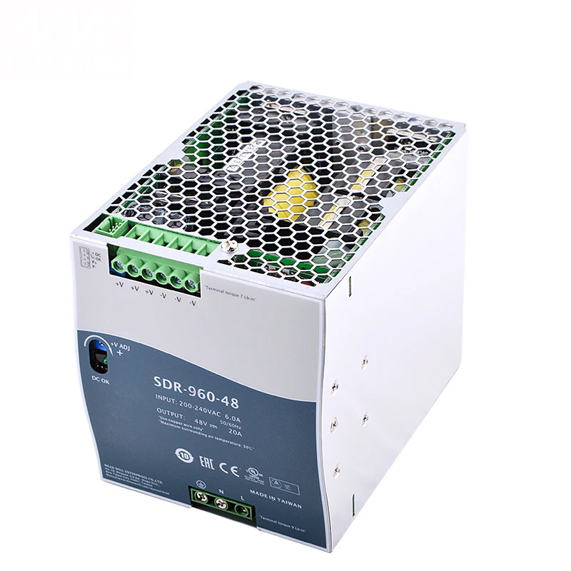 SDR-960-48 산업레일 48V 20A 스위칭 전원공급장치 22024V