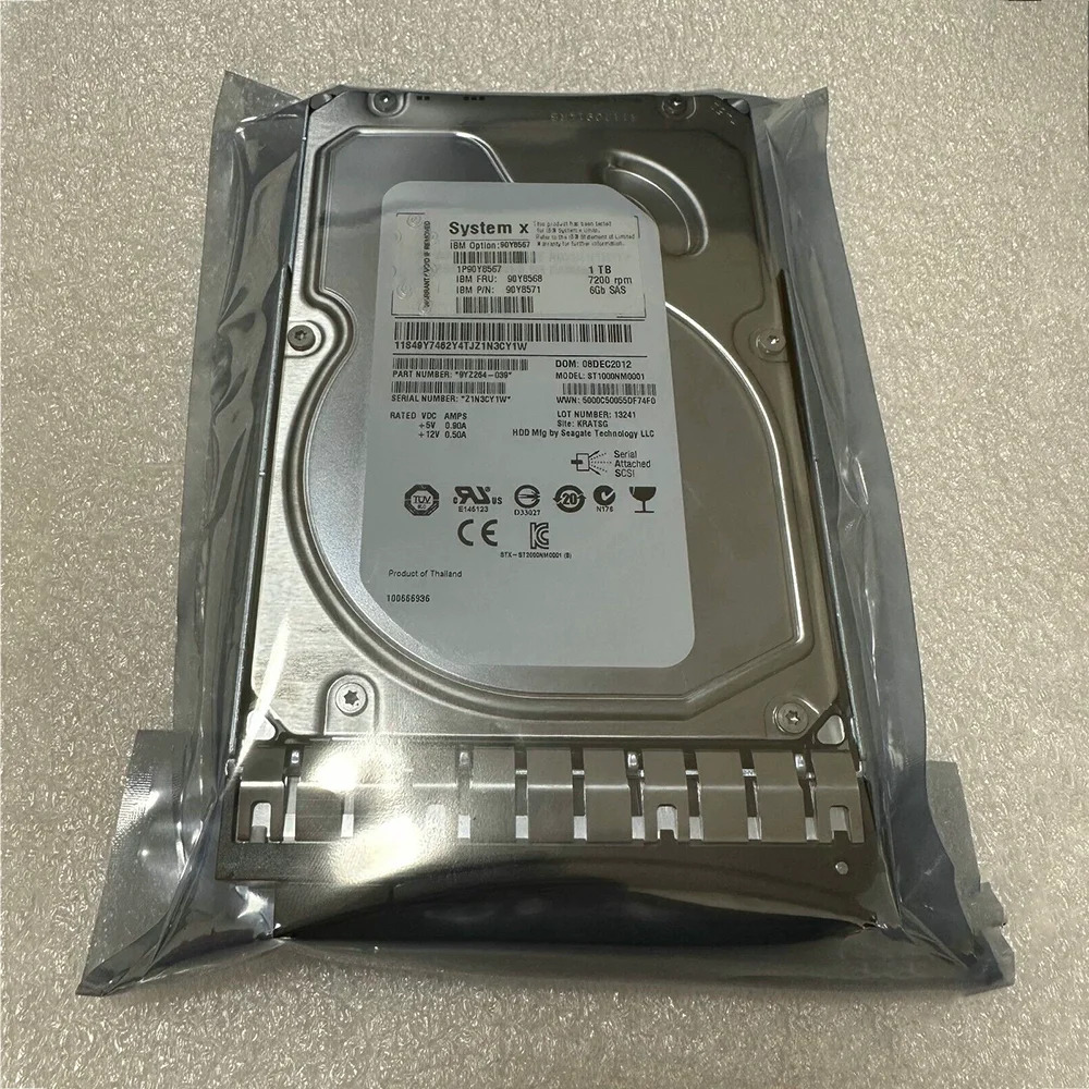 IBM 서버 하드 X3650 M4 M5 90Y8567 90Y8568 90Y8571 1T 7.2K SAS 3.5