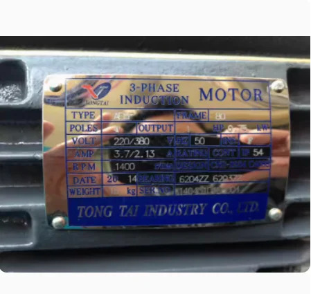 TONG TAI 유도 모터 전기 기계 AEEF 1/2hp호환 0.37W 1hp호환 0.75KW 4P 2hp호환 1.5KW 3hp호환 2.2KW 5hp호환 3.7KW