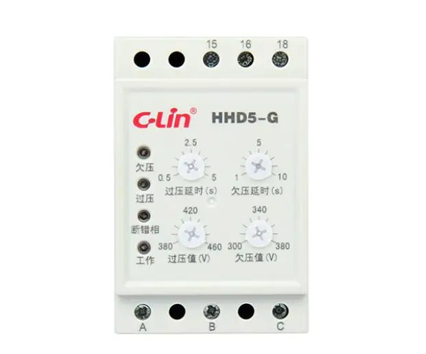 C-lin HHD5-G 과전압 위상 시퀀스 릴레이 AC380V