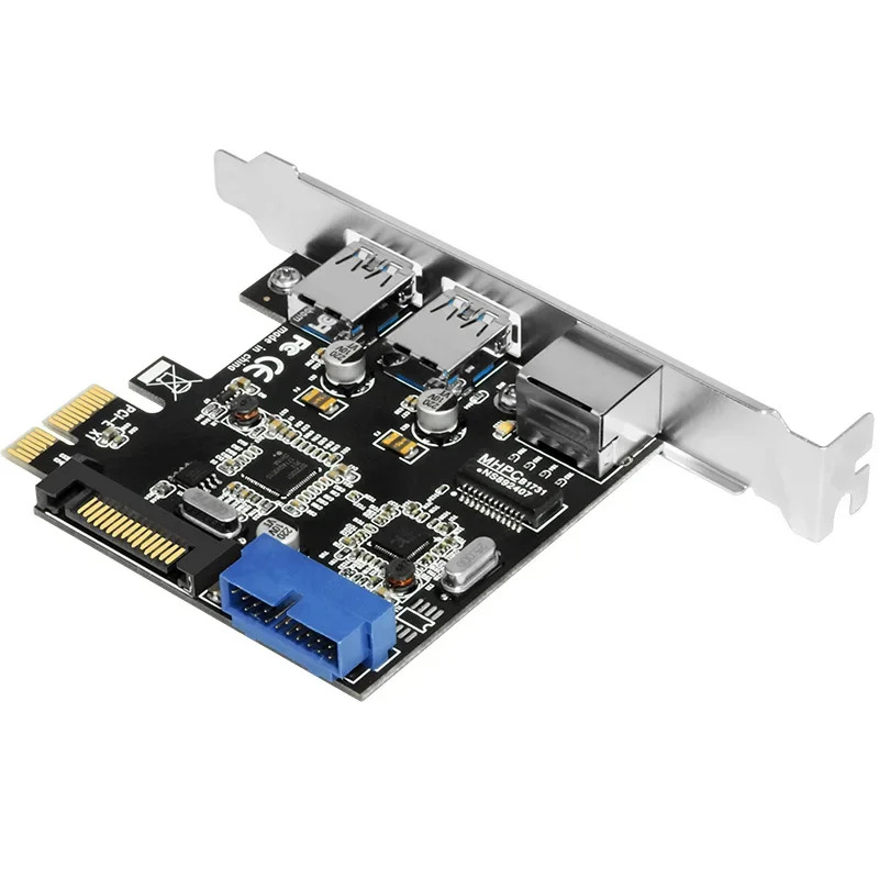 PCIE 2개USB3.0 기가비트 네트워크 인터페이스 카드 19PIN USB3.0 전면 패널 19핀 확장
