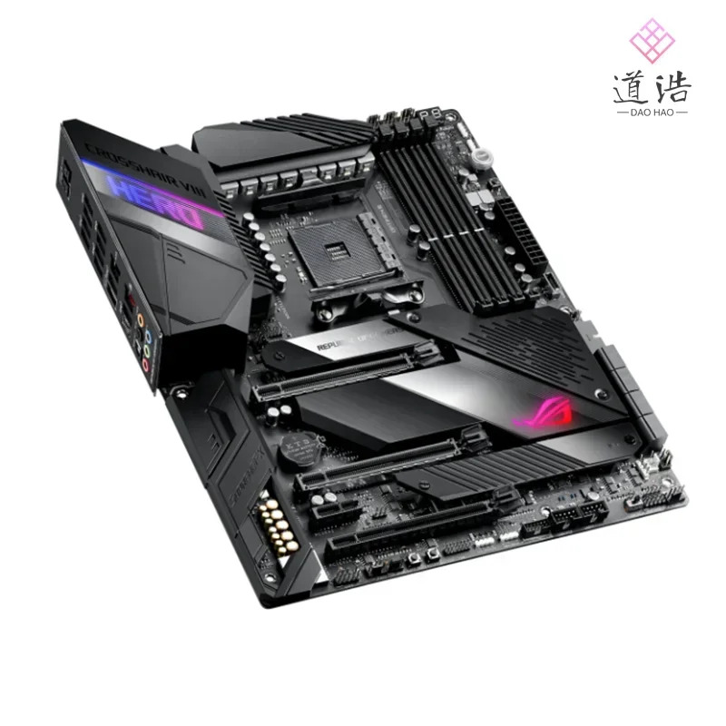 ROG CROSSHAIR VIII HERO 마더보드128GB AM4 DDR4 X570 메인보드 완전 작동 리퍼