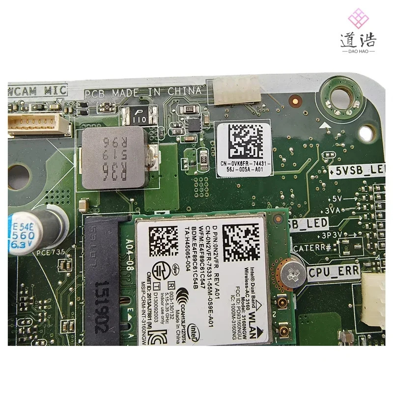 Dell 23 3340 AIO 마더보드CN-0VK6FR IPPLP-RH/TH 0VK6FR VK6FR DDR3 메인보드 완전 작동 리퍼