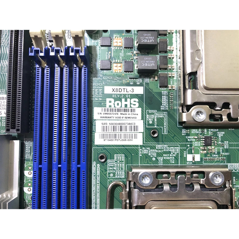 Supermicro 서버 마더보드 Xeon 프로세서 5600/5500 시리즈 SATA2 PCI-E 2.0 통합 Matrox G200eW 그래픽 DDR3 X8DTL-3