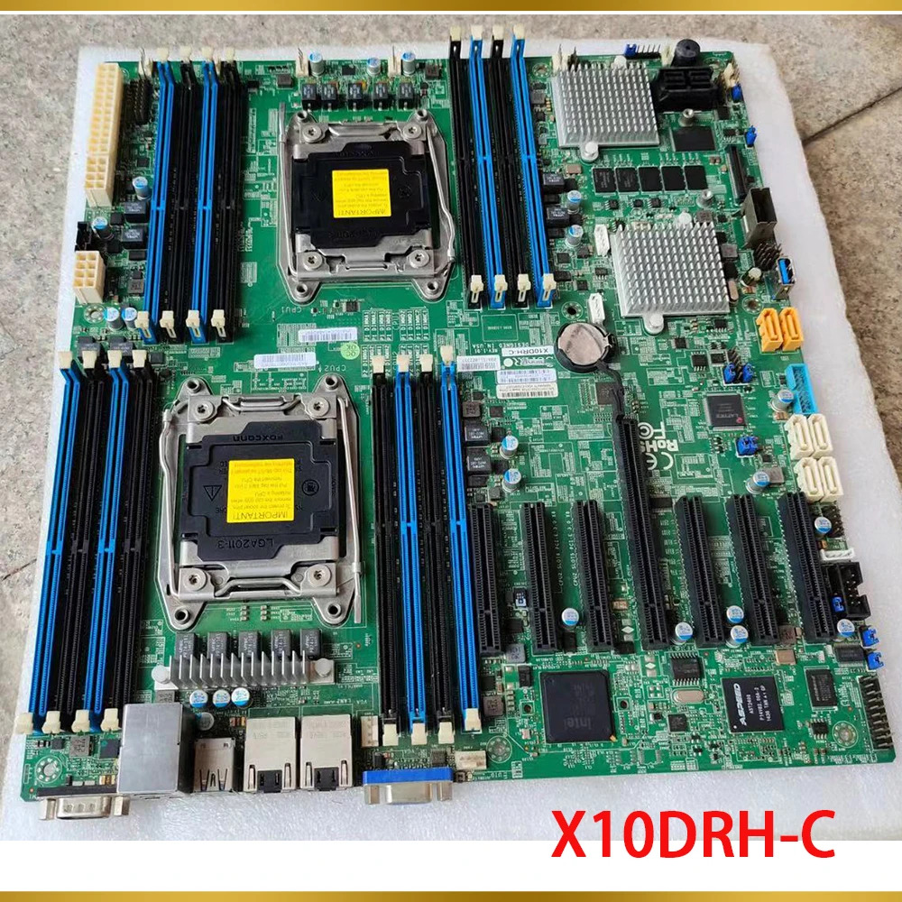 서버 마더보드 E5-2600 v4/v3 군 듀얼 포트 GbE LAN SAS312Gbps IPMI 2.0 LGA2011 DDR4 X10DRH-C