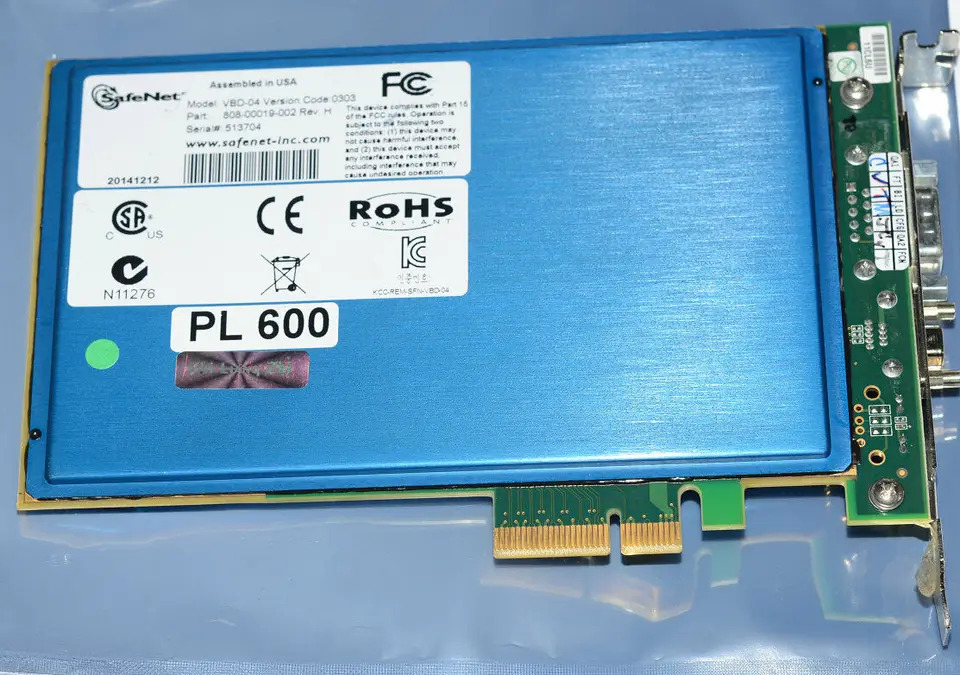 SafeNet 하이엔드 지능형 PCI-E 어댑터 카드 VBD-04-0303