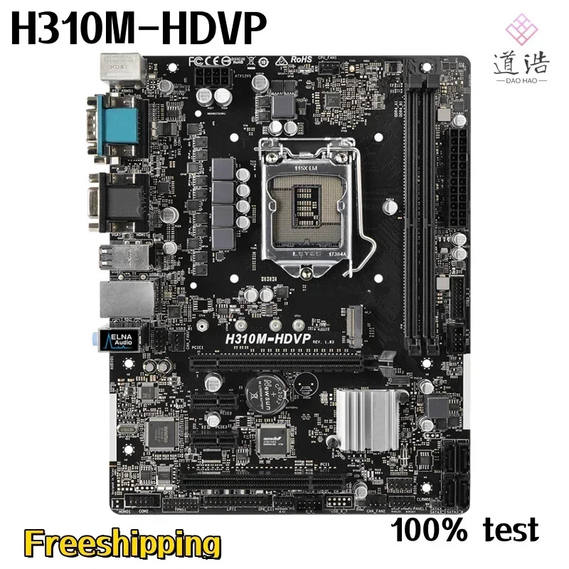 ASRock호환 H310M-HDVP 마더보드 64GB HDMI PCI-E3.0 M.2 LGA 1151 DDR4 마이크로 H310 메인보드 완전 작동 리퍼