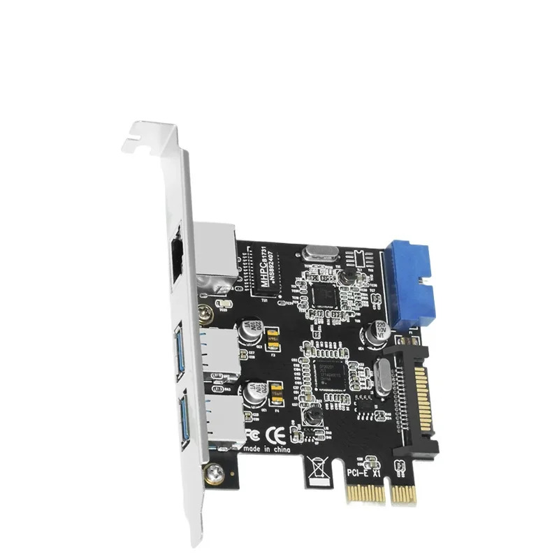 PCIE 2개USB3.0 기가비트 네트워크 인터페이스 카드 19PIN USB3.0 전면 패널 19핀 확장