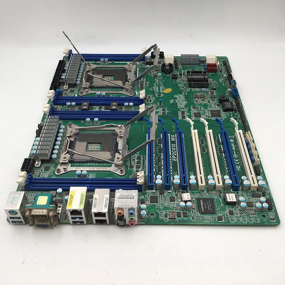 ASRock호환 서버 마더보드 듀얼 소켓 LGA 2011 R3 지원 E5-2600 V3/V4 시리즈 DDR4 EP2C612 WS