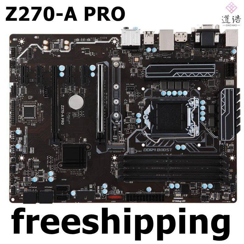 Z270-A PRO 마더보드64GB LGA 1151 DDR4 Z270 VGA M.2 메인보드 완전 작동 리퍼