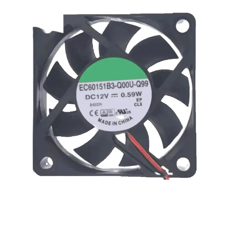12V 0.59W 저소음 팬 6015 60mm 60x60x15mm EC60151B3-Q00U-Q99