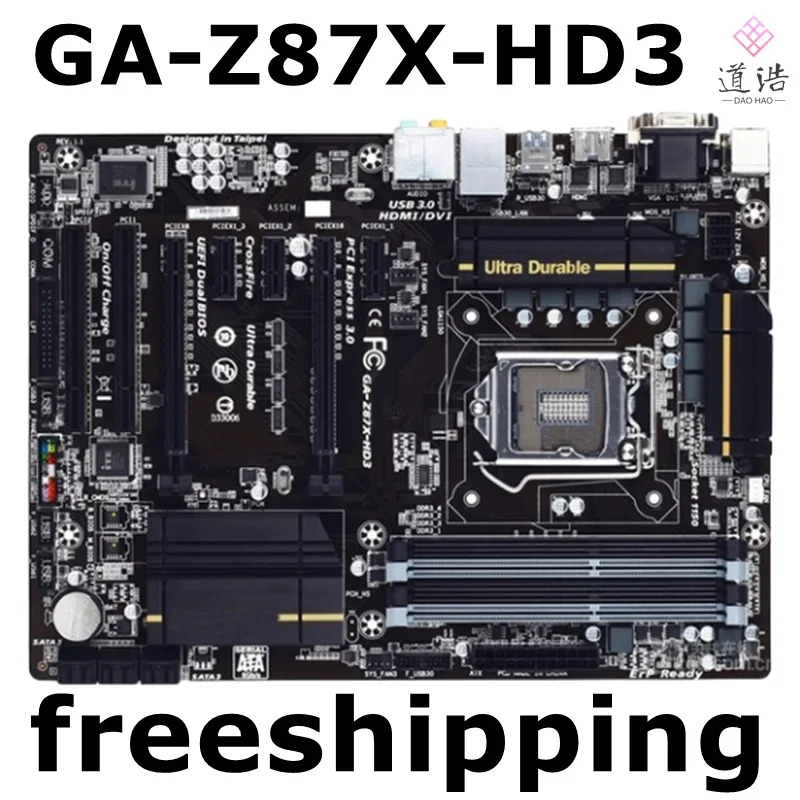 GA-Z87X-HD3 마더보드32GB 2PCI-E X16 그래픽 카드 슬롯 LGA 1150 DDR3 Z87 메인보드 완전 작동 리퍼