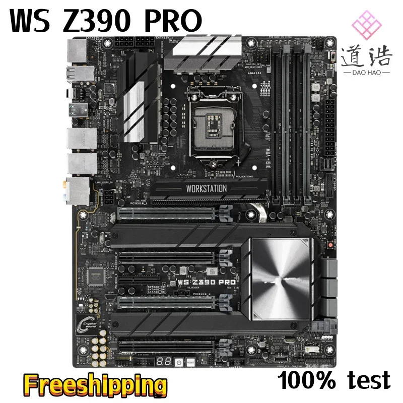 WS Z390 PRO 마더보드128GB M.2 PCI-E3.0 HDMI LGA 1151 DDR4 메인보드 완전 작동 리퍼