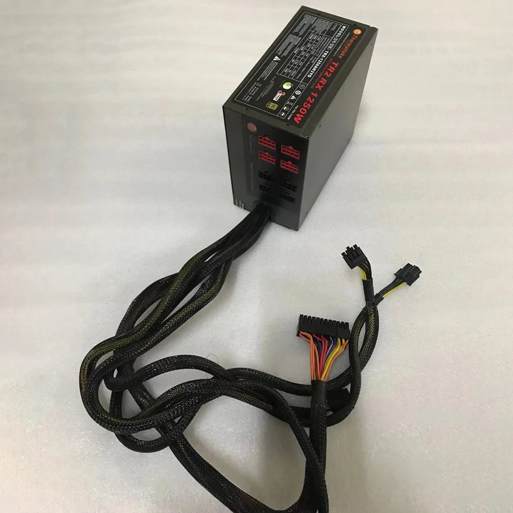 10개그래픽 카드 62p 듀얼 CPU88p 골드 하프 모듈 1250w 단일 12v TRX-1250AH3YG