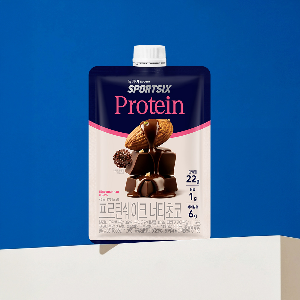 뉴케어 스포식스 프로틴쉐이크 단백질쉐이크 너티초코 7포 315g, 1개 - 메인 이미지